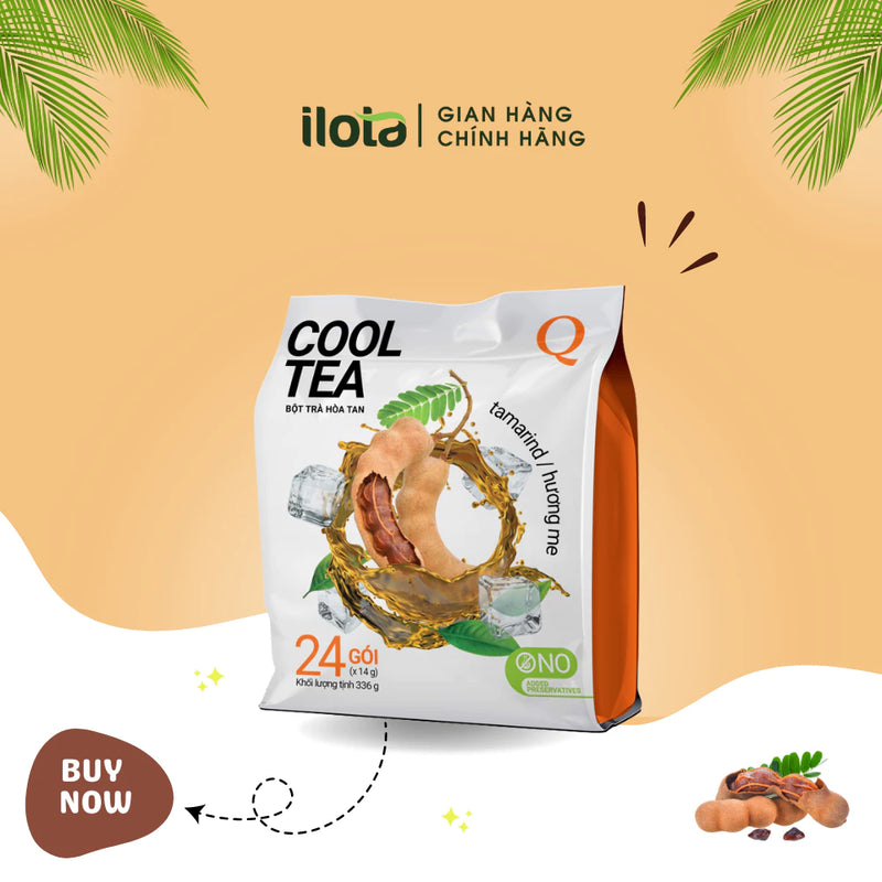 Bột TRÀ ME hoà Tan Trần Quang Cooltea (Bịch 24 gói x 14gr)