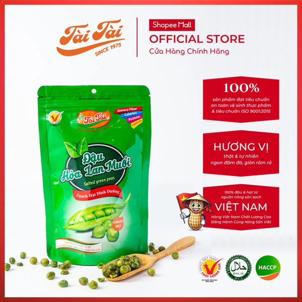 Combo 2 gói Đậu Hà Lan Rang Muối Tài Tài 140g - Snack Ăn Vặt Đậu Hoà Lan Rang Muối - Đậu Hòa Lan Muối Ăn Liền Thơm Ngon Giòn Rụm