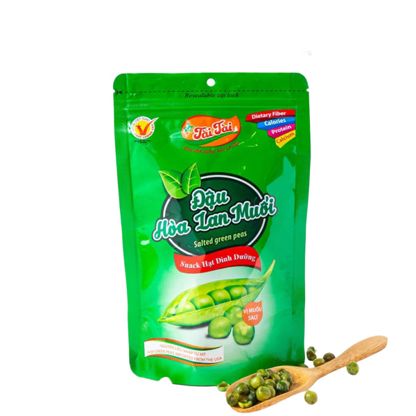 Combo 2 gói Đậu Hà Lan Rang Muối Tài Tài 140g - Snack Ăn Vặt Đậu Hoà Lan Rang Muối - Đậu Hòa Lan Muối Ăn Liền Thơm Ngon Giòn Rụm