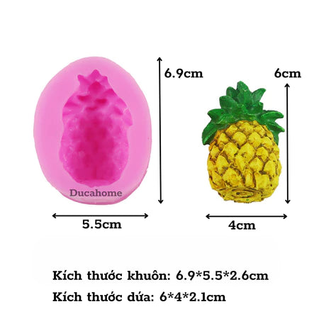Khuôn silicon trái cây rau củ quả làm bánh đậu xanh rau câu