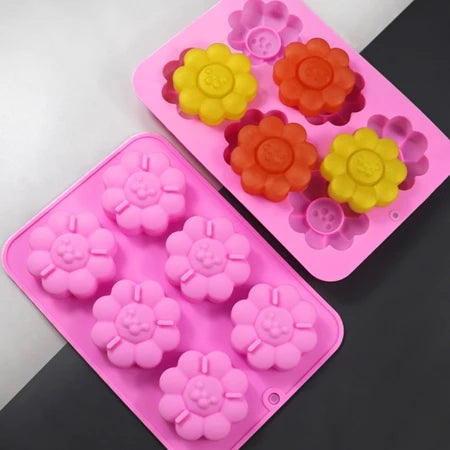 Khuôn Silicon Làm Thạch Bông Hoa , Khuôn Silicon Rau Câu, Kẹo Chip, Socola Dễ Thương