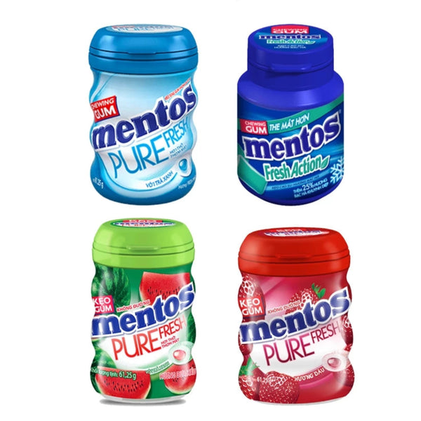 Kẹo cao su Mentos Fresh Action và Sing gum không đường