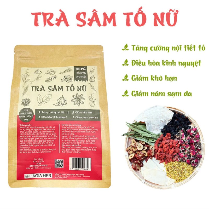 Trà Sâm Tố Nữ - Set 10 Gói 320 Gram - Cải Thiện Nội Tiết Tố