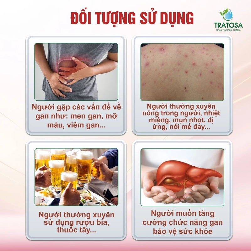 Trà cà gai leo An Xoa TRATOSA 5 vị, 60 túi lọc tốt cho gan, bảo vệ sức khỏe từ thiên