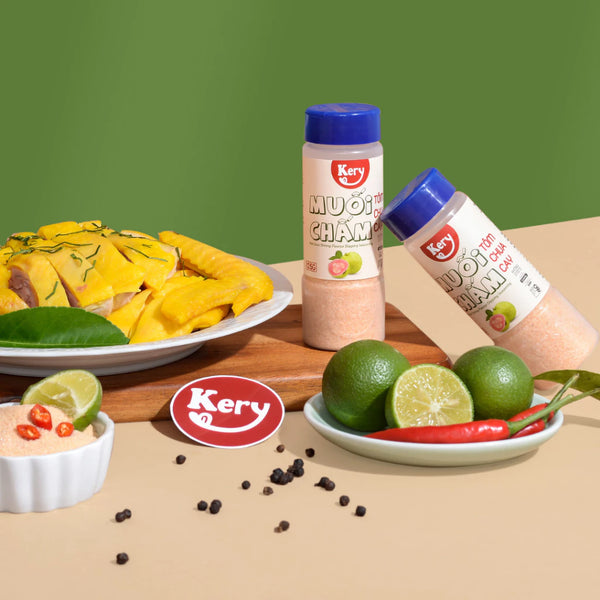 Lọ 125g Muối chấm tôm chua cay Kery, Muối chấm hoa quả, Muối chấm hải sản