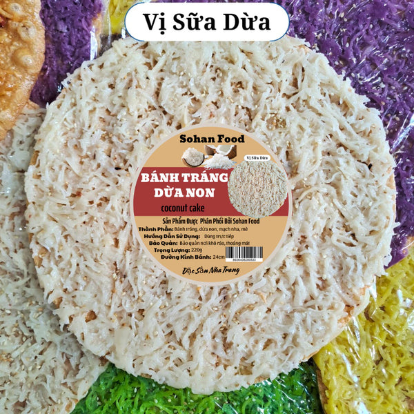 Bánh Tráng Dừa Non Đặc Sản Nha Trang 220g