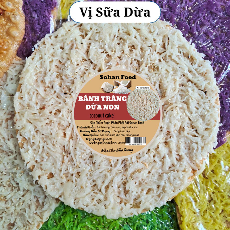 Bánh Tráng Dừa Non Đặc Sản Nha Trang 220g
