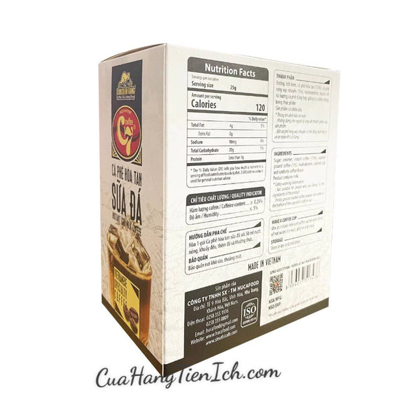 CÀ PHÊ HOÀ TAN SỮA ĐÁ 3IN1- CON CHỒN VÀNG C7- Hộp 10 gói x 25Gr