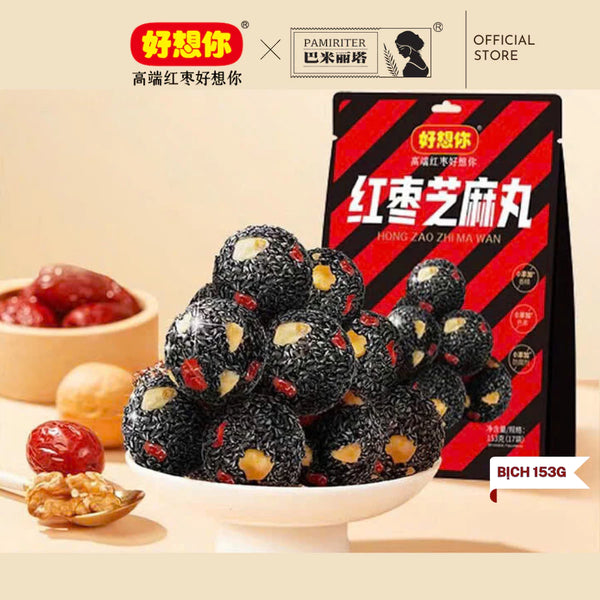Mè Đen Táo Đỏ Tân Cương Óc Chó Bịch 153g Hong Zao Zhi Ma Wan Haoxiangni