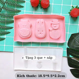 Khuôn làm kem silicone khay làm kem