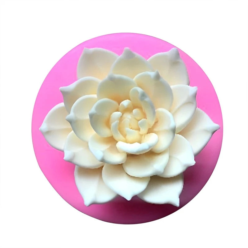 Khuôn silicon hoa sen đá đại 11,5cm