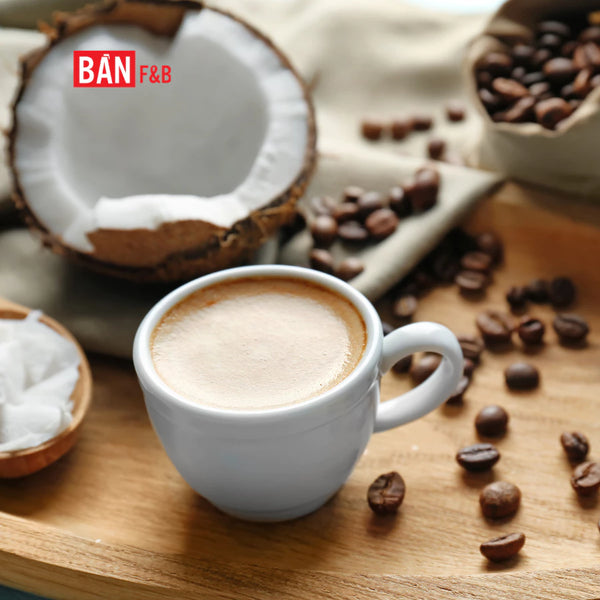 Cà Phê Hoà Tan Sữa Dừa Bản F&B Coconut Latte Coffee Thơm Ngon Đậm Vị - Bản F&B Hộp 200g (10 gói * 20g)