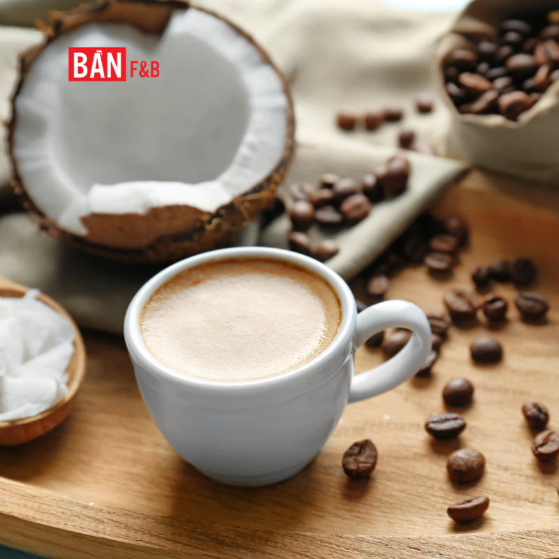 Cà Phê Hoà Tan Sữa Dừa Bản F&B Coconut Latte Coffee Thơm Ngon Đậm Vị - Bản F&B Hộp 200g (10 gói * 20g)