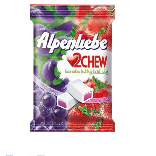 COmbo 3 gói Kẹo mềm Alpenliebe 2chew Trái Cây bé