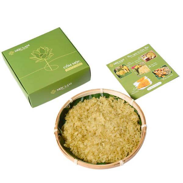Cốm Mộc Non 300g (Hút chân không , đóng hộp , kèm túi quà , thư ngỏ hdsd)