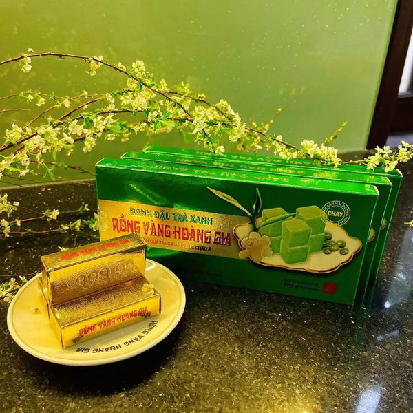 Bánh Đậu Trà Xanh Matcha Rồng Vàng Hoàng Gia 170G Cao Cấp