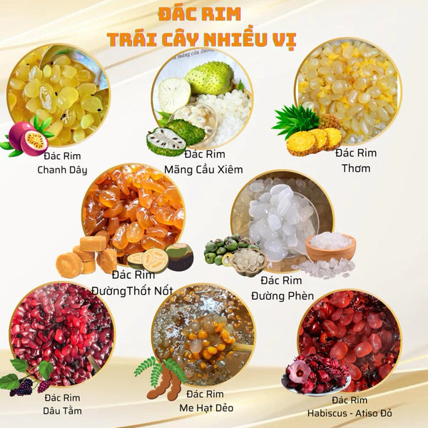 Đác rim trái cây nhiều vị - Hộp 1kg
