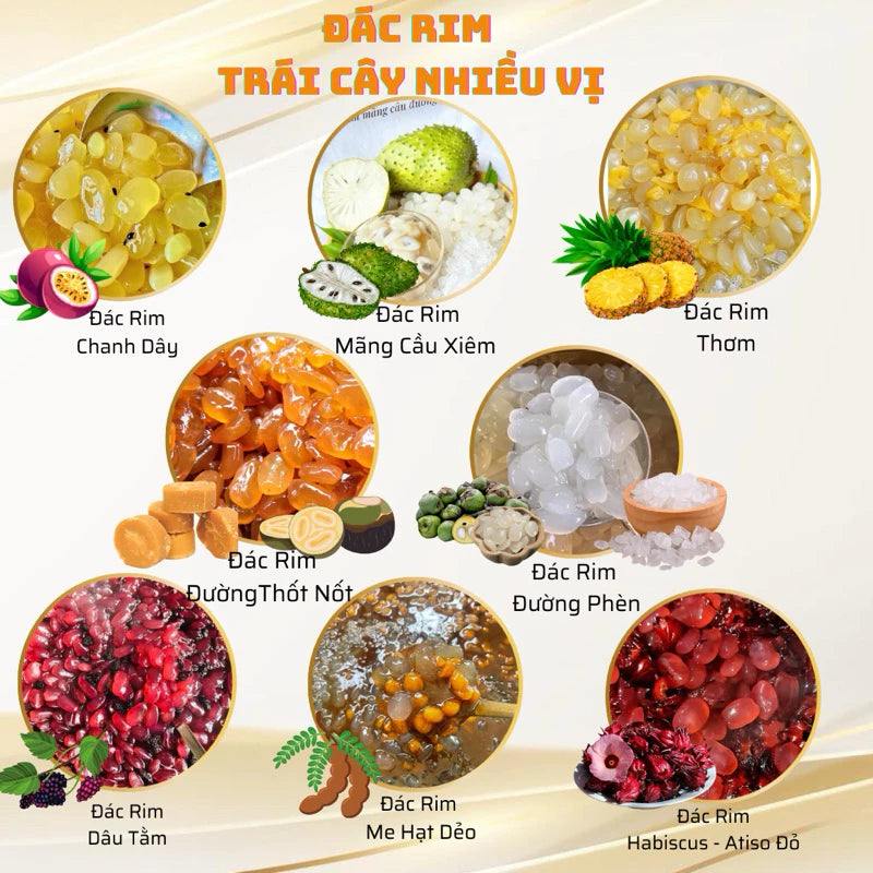 Đác rim trái cây nhiều vị - Hộp 1kg