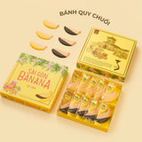 Bánh Quy Chuối Phủ Socola  Và Kem Vị Chuối Nguyên Bản - Hộp 10 Chiếc