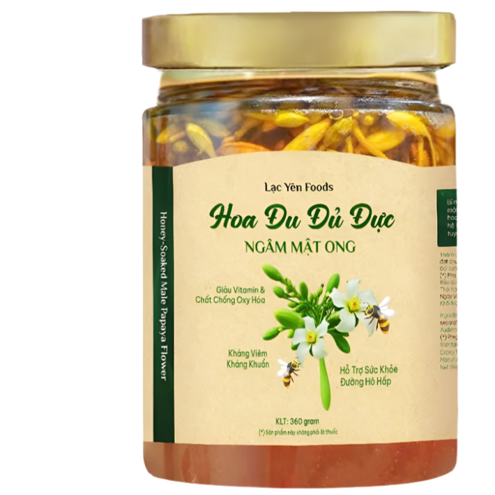 Hoa Đu Đủ Đực Ngâm Mật Ong 380g