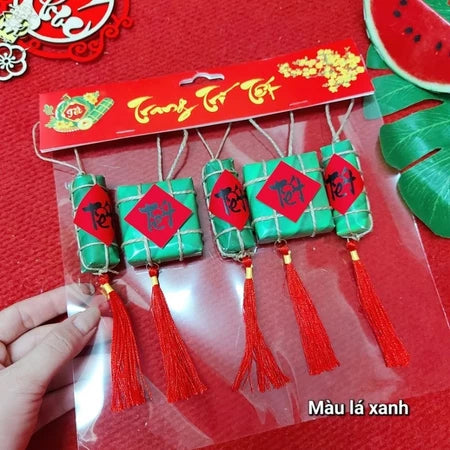 SÉT LIỄNG TREO BÁNH CHƯNG - TÉT mini ( set 5 cái )