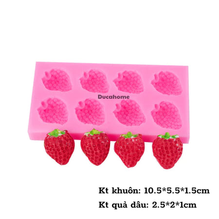 Khuôn silicon trái cây rau củ quả làm bánh đậu xanh rau câu