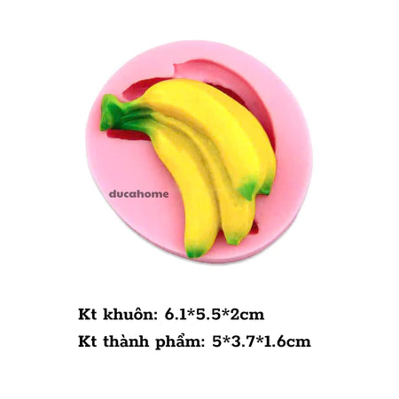 Khuôn silicon trái cây rau củ quả làm bánh đậu xanh rau câu