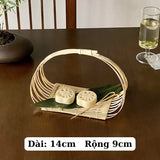 Đĩa tre đựng đồ cách tân, thuyền tre phong cách Nhật Bản