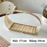 Đĩa tre đựng đồ cách tân, thuyền tre phong cách Nhật Bản