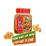 Combo 2 Hũ Kho Quẹt Nam Ngư Tôm Khô Cà Mau Tóp Mỡ Ba Chỉ 200gr