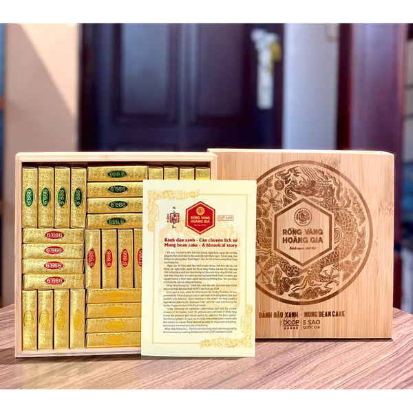 Bánh đậu xanh thượng hạng Hộp Tre 675g - Quà tặng Sang trọng/ Lịch sự