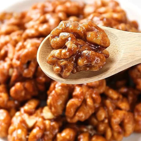 Hạt Óc Chó Tẩm Mật Ong Hộp 500g - Nhân Hạt Óc Chó Sấy Giòn Tẩm Mật Ong Ăn Liền