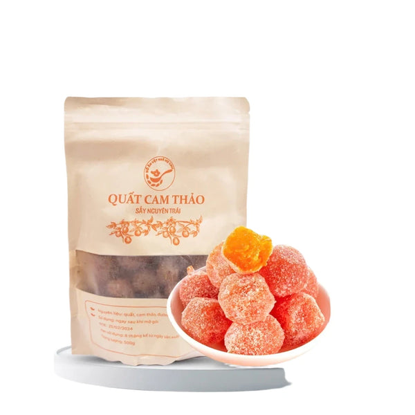 Quất Tắc Cam Thảo Sấy Nguyên Trái Chua Ngọt Bổ Dưỡng 500g