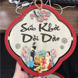 Bảng Gỗ Viền Nhung Decor Trang Trí Tết Nguyên Đán
