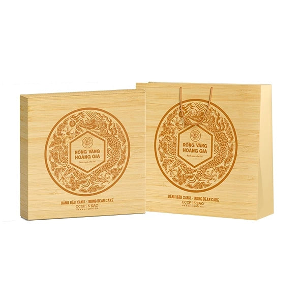 Bánh đậu xanh thượng hạng Hộp Tre 675g - Quà tặng Sang trọng/ Lịch sự