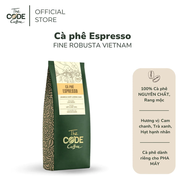 Cà phê Rang Xay 100% Arabica ESPREESO CODE 200 gram