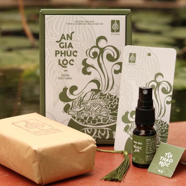 Túi thảo mộc xông nhà An Gia Phúc Lộc thanh lọc không khí, Túi Lộc An Nhiên bao sái bàn thờ