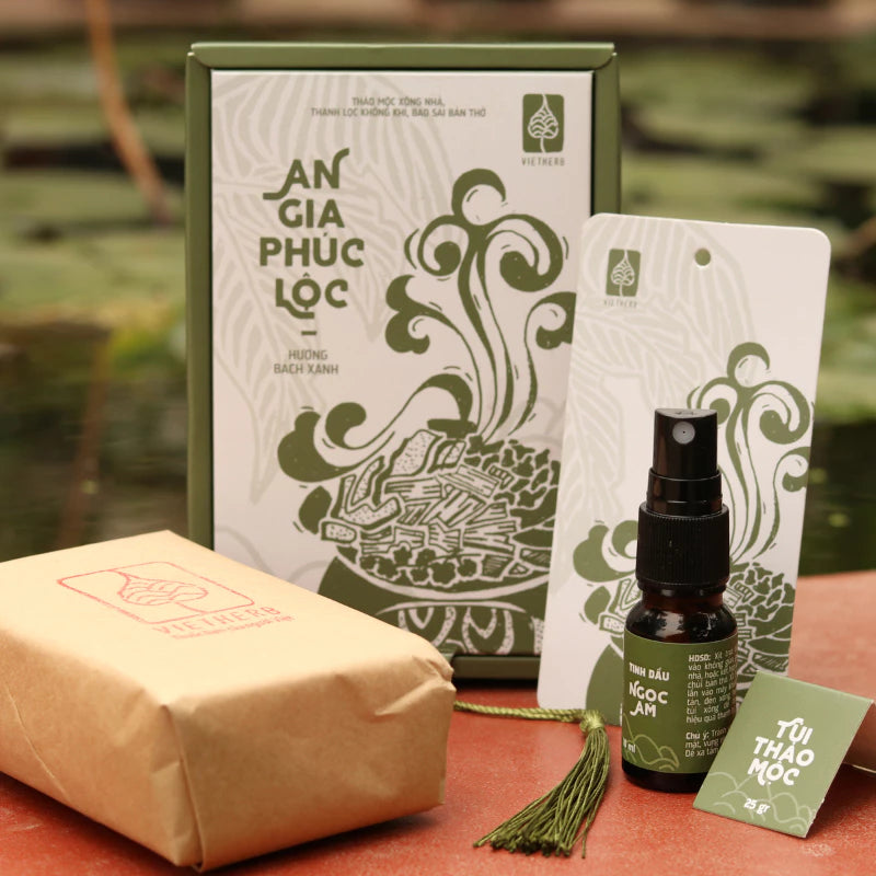 Túi thảo mộc xông nhà An Gia Phúc Lộc thanh lọc không khí, Túi Lộc An Nhiên bao sái bàn thờ