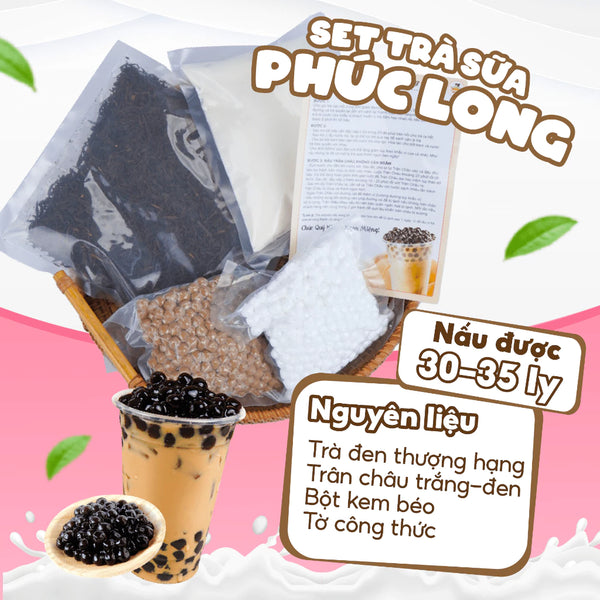 Set nguyên liệu pha trà sữa 30-35 ly