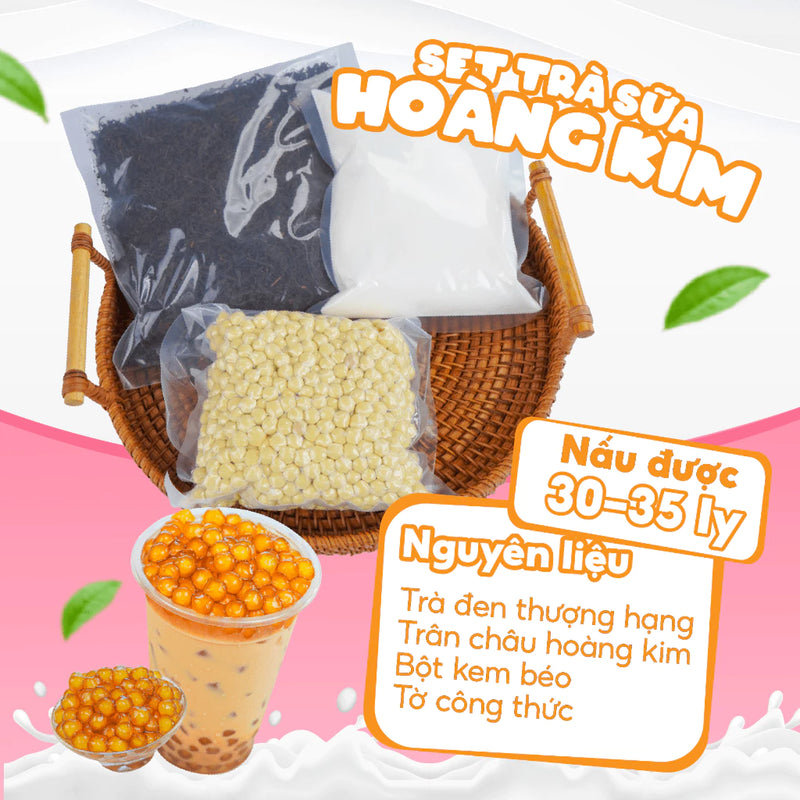 Set nguyên liệu pha trà sữa 30-35 ly
