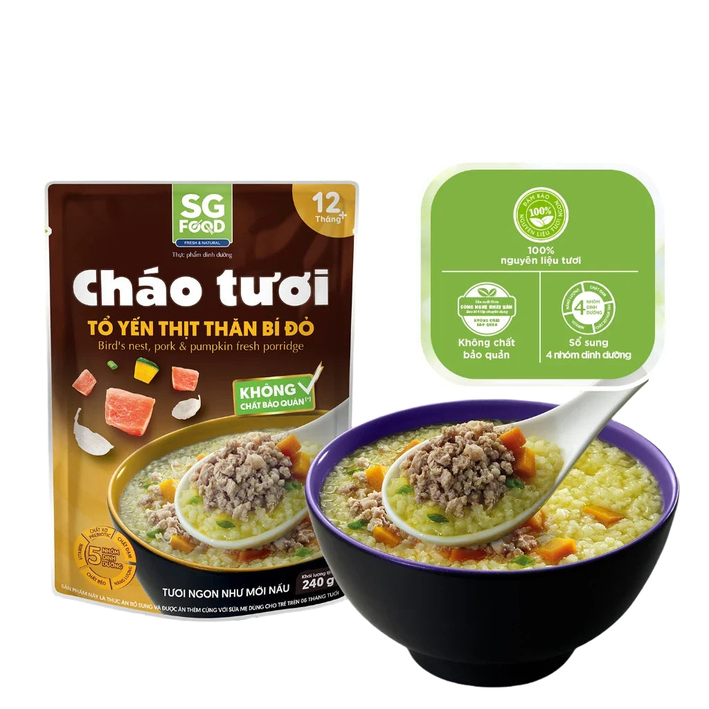 CHÁO TỔ YẾN HẠT SEN LÁ DỨA BỔ DƯỠNG VỚI NGUYÊN LIỆU TỰ NHIÊN