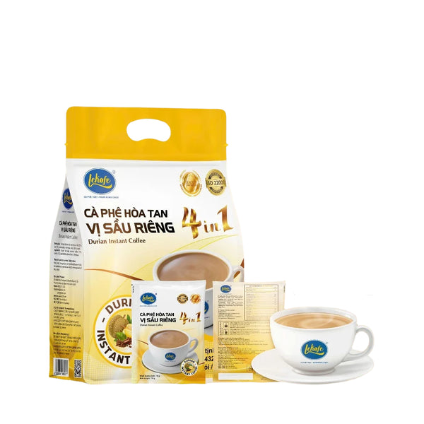 Cà phê hòa tan sầu riêng 4in1 Lekofe nguyên chất đậm vị cà phê béo ngậy