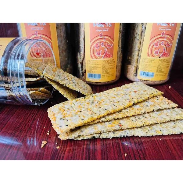 Hũ Bánh Tráng Nướng Mắm Tỏi Cô Ba - Batrafood 150g/hộp