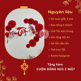 Set decor Tết Tài Lộc với đèn lồng gấm Hội An