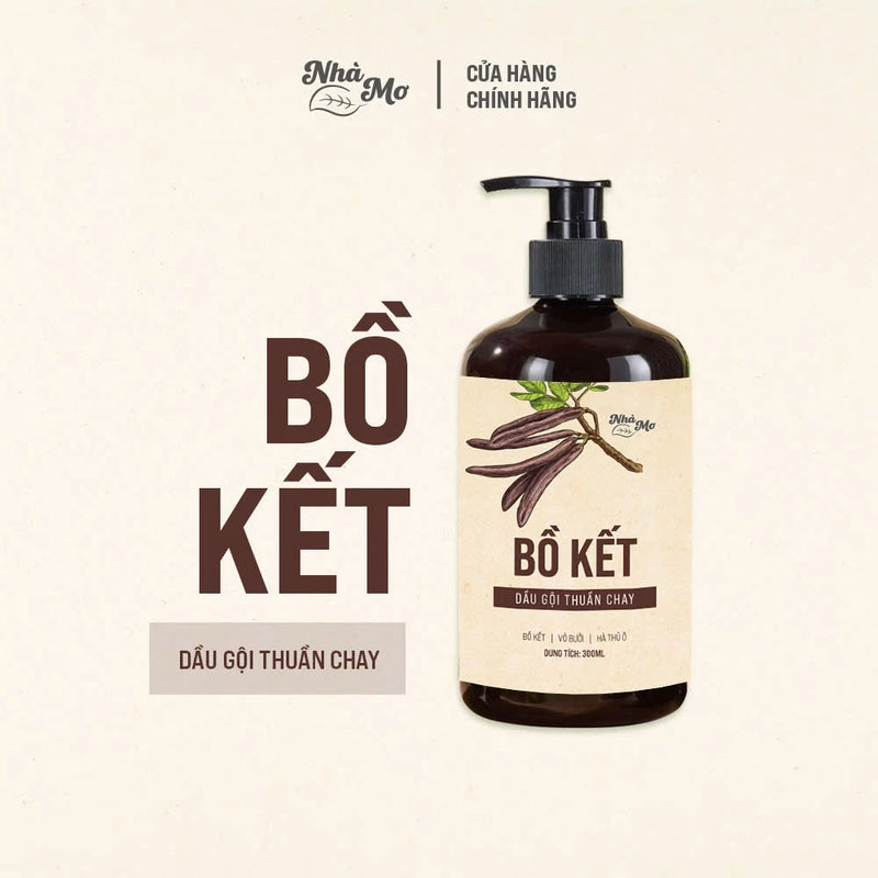 Dầu gội bồ kết gừng bưởi 500ml Nhà Mơ giảm rụng mọc tóc