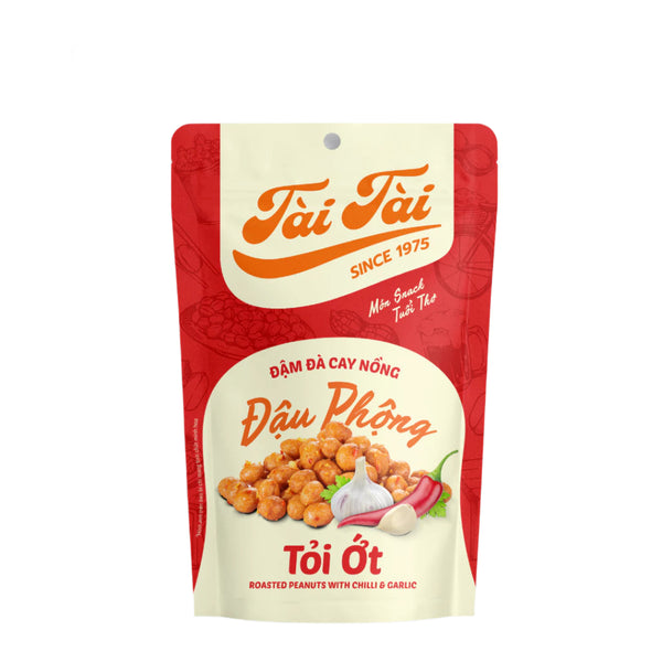 Combo 2 gói Đậu Phộng Rang Tỏi Ớt Tài Tài 70g - Snack Ăn Vặt Đậu Phộng Tỏi Ớt - Hương Vị Thơm Cay Đậm Đà Giòn Tan