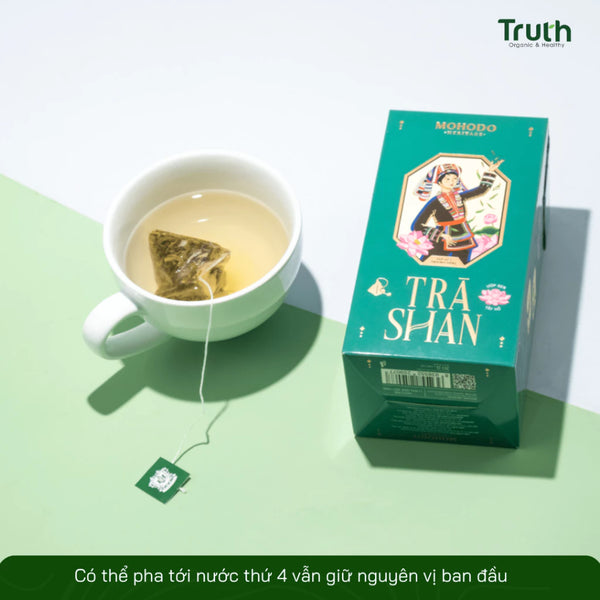 Trà Shan Ướp Sen Tây Hồ - Trà Sạch Hữu Cơ Túi Lọc - 30g