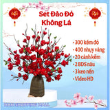 Set nguyên liệu làm hoa Tết kẽm nhung đầy đủ phụ kiện - Diy