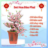 Set nguyên liệu làm hoa Tết kẽm nhung đầy đủ phụ kiện - Diy