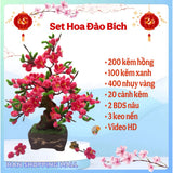 Set nguyên liệu làm hoa Tết kẽm nhung đầy đủ phụ kiện - Diy